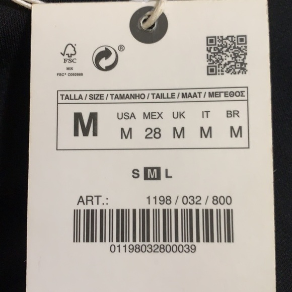 NWT. Zara Midi Dress with Ruffled Detail. Size M. - Picture 6 of 9